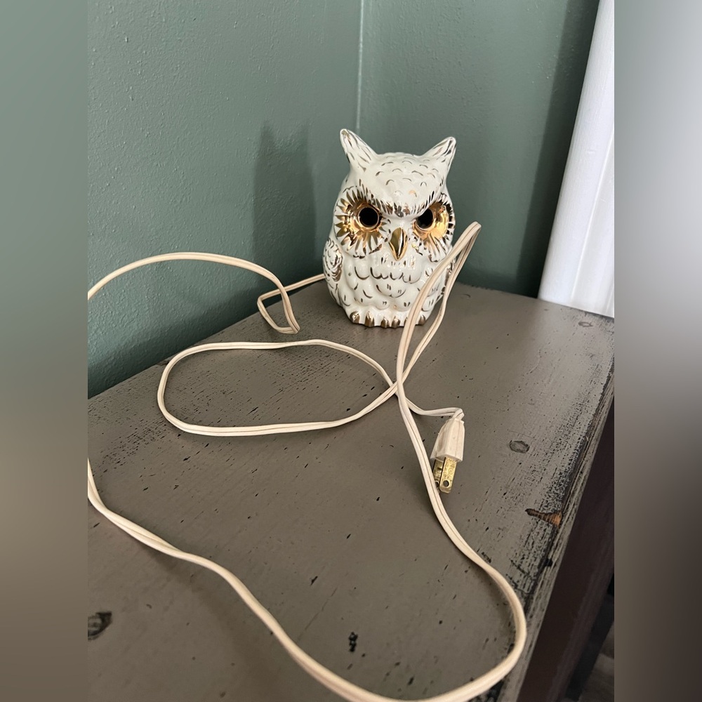 Vintage Handmade Ceramic Hoot Owl Nightlight With Switch 🦉 - Picture 10 of 16